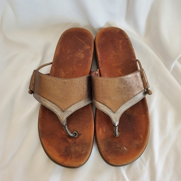 Gentle Souls Metallic Got It Sandals sz 9 - Picture 4 of 11